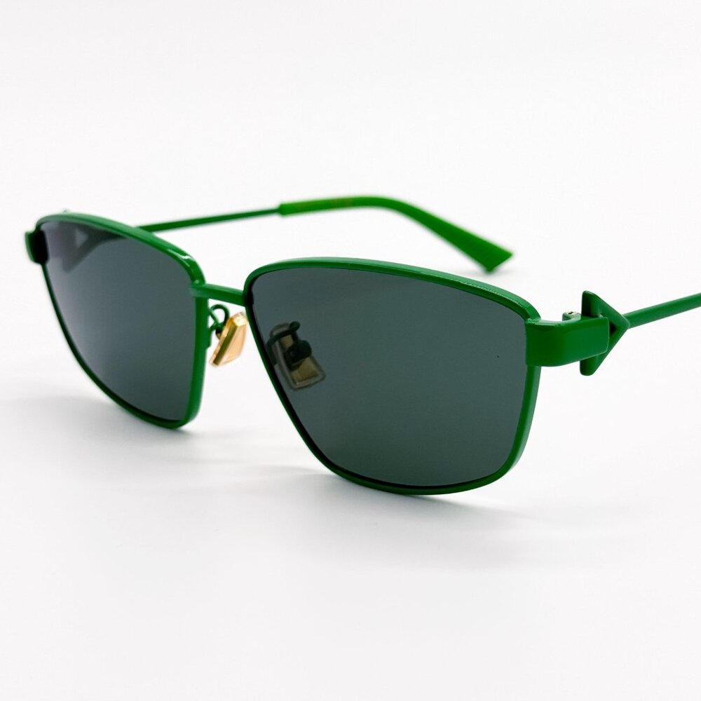 NEW BOTTEGA VENETA SUNGLASSES BV1185S 004 AVIATOR GREEN WOMEN EYEWEAR